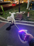 Pawsential™ UFO Futuristic Retractable Dog Leash - Hands-Free RGB LED Ring Light